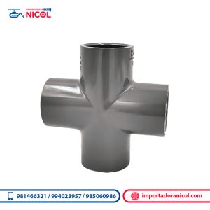 Cruceta SCH80 a presión PVC LESSO