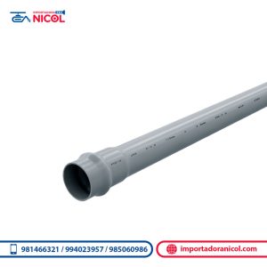 Tubería PVC gris para agua fría