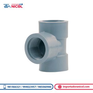 Tee PVC agua fría con rosca
