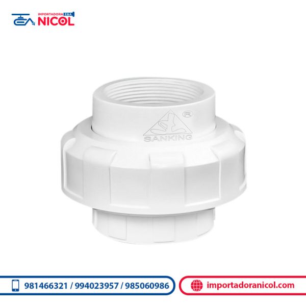 Unión universal PVC con rosca y sin rosca marca Sanking - Imagen 2