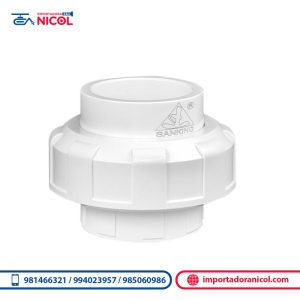 Unión universal PVC con rosca y sin rosca marca Sanking